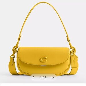 Coach Emmy Yellow Saddle Bag